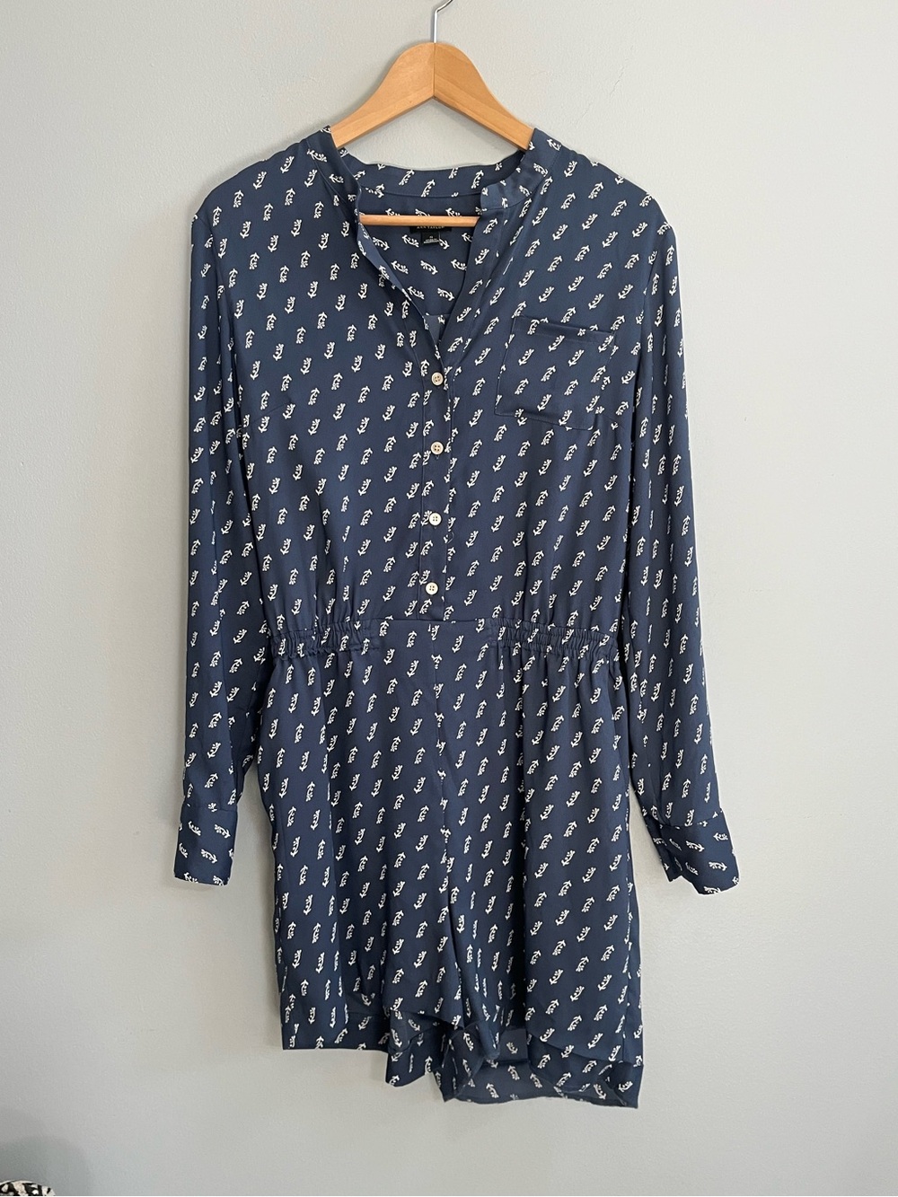 Ann Taylor Long Sleeve Romper Size Small Academia Old Money Feminine